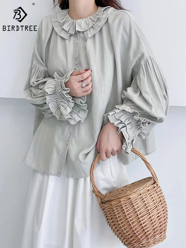 トップス Willfuly frill volume sleeve border tops Sf4d1fffb21d04276ac65e3793c6b9