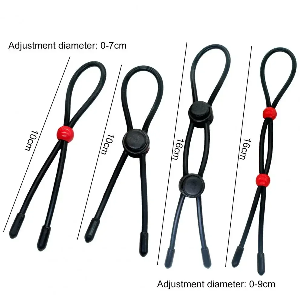 Penis Ring Adjustable Drawstring Safe Reduce Desire Increase Joy Silicone Delay Ejaculation Lock Ring Rope for Male penis cock ring