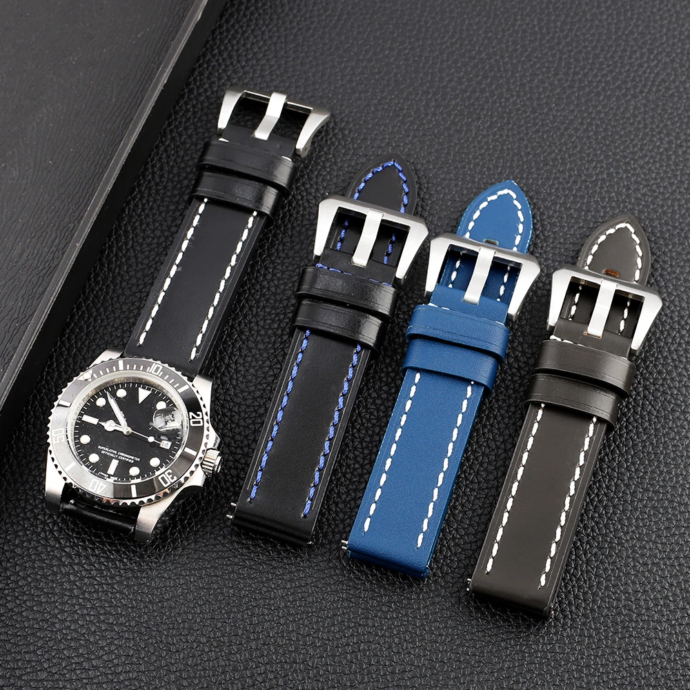Hand-Stitched Quick Release 20mm Watch Strap – Premium Handmade Wristband Accessory