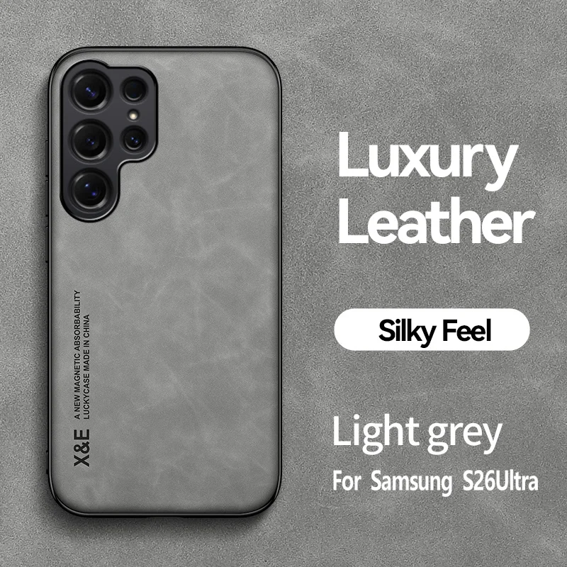Elegant Magnetic Leather Phone Case with Soft Bumper Back Cover