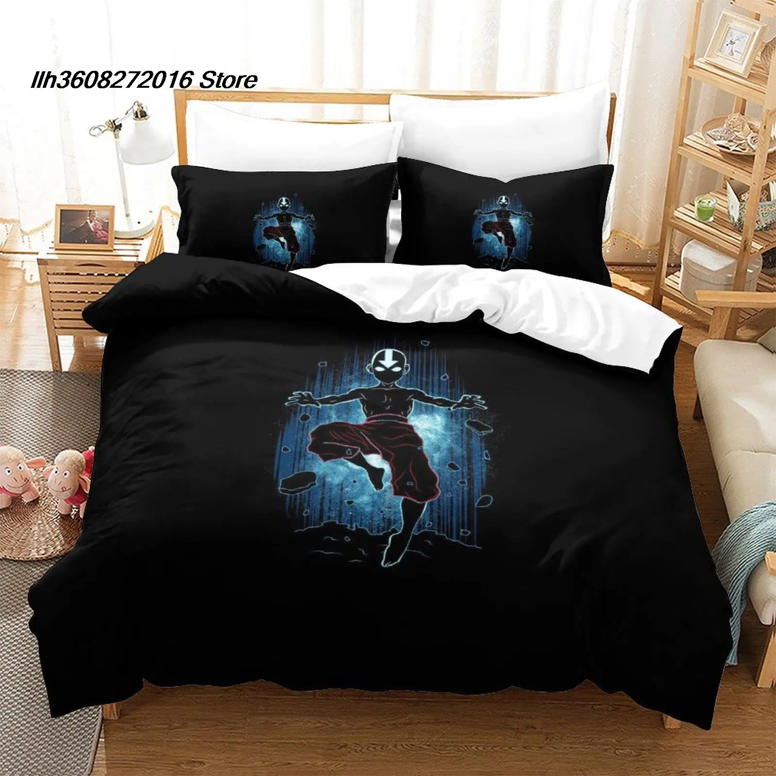 2025 New Avatar the last airbender Bedding Set Single Twin Full Queen King Size Bed Set Aldult Kid Bedroom 3D Anime Bed Sheet Se 5