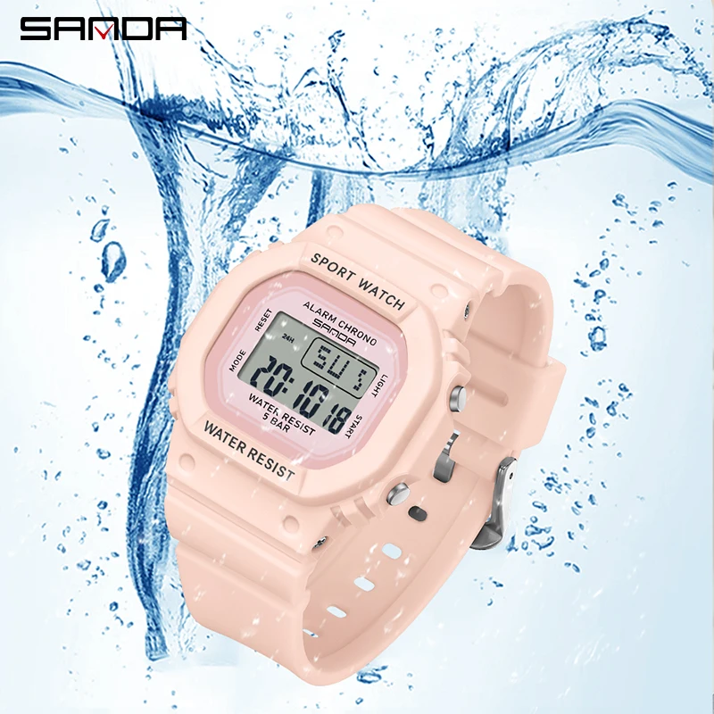 SANDA Boys Girls LED Digital Watch Children Sports Watch For Waterproof Electronic Watch Children Outdoors Casual Gift Watch 4