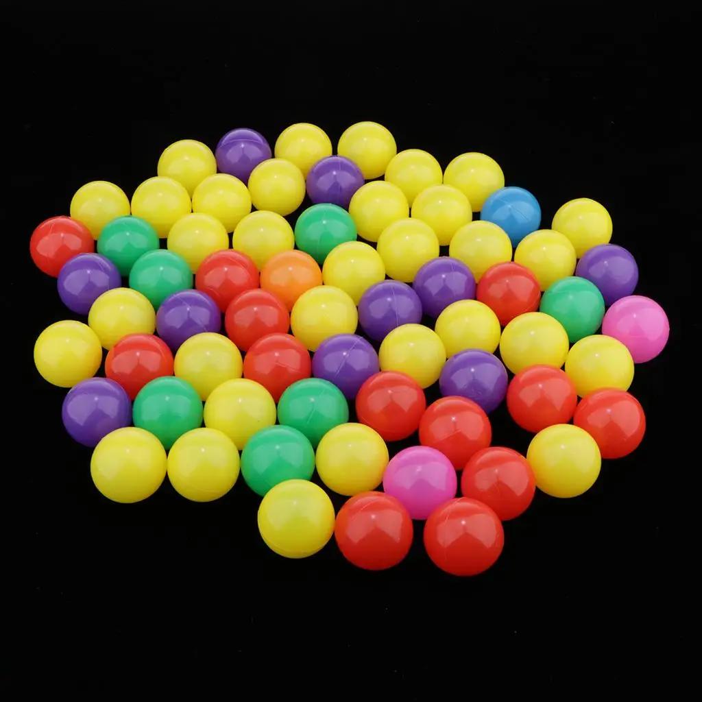 100Pcs Colorful Ball Cultivate Cognition Soft Plastic Ball 5.5cm