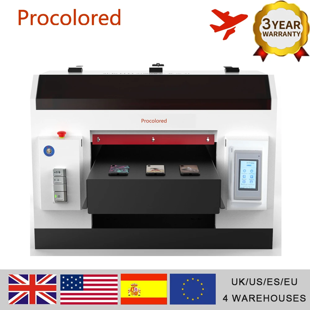 

UV Printer A3 R1390 Procolored Multifunction Flatbed Printing Machine A4 for Phone Bottle Wood Glass Candles Printers