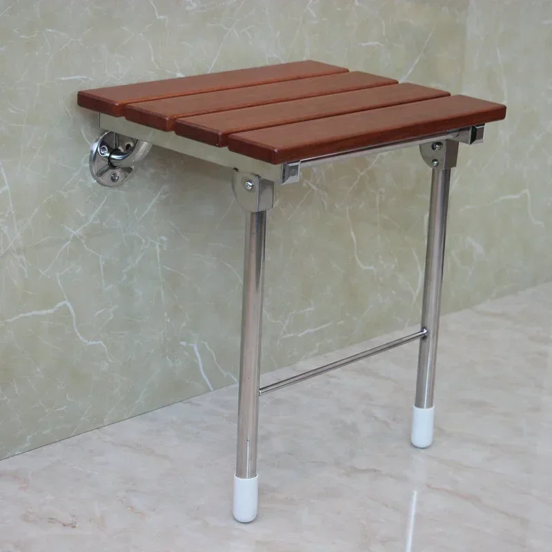 YUSUN Bathroom Modern Foldable Wood Shower Seat For Elderly 2