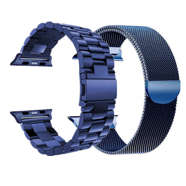 PCS strap for Apple watch series 7 45mm/41mm 42mm 38mm matal correa Stainless steel bracelet iWatch band 6 5 4 3 Se 44mm 40mm
