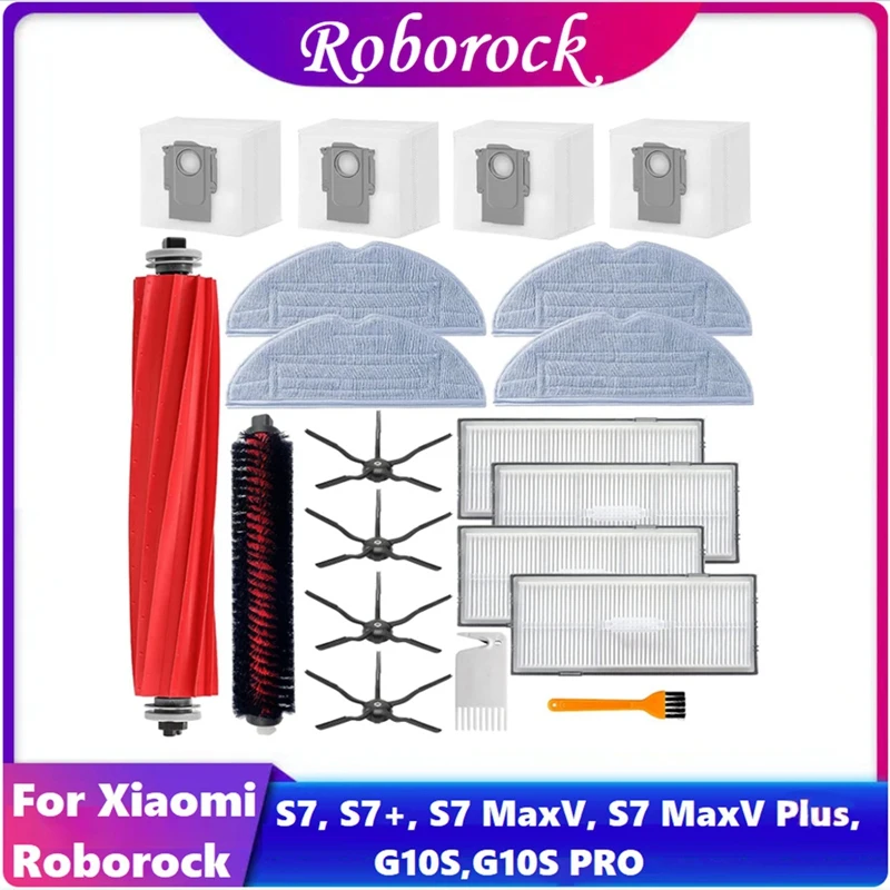 

20PCS S7 Accessories Kit for Xiaomi Roborock S7, S7+, S7 MaxV, S7 MaxV Plus,G10S,G10S PRO Robot Vacuum Cleaner