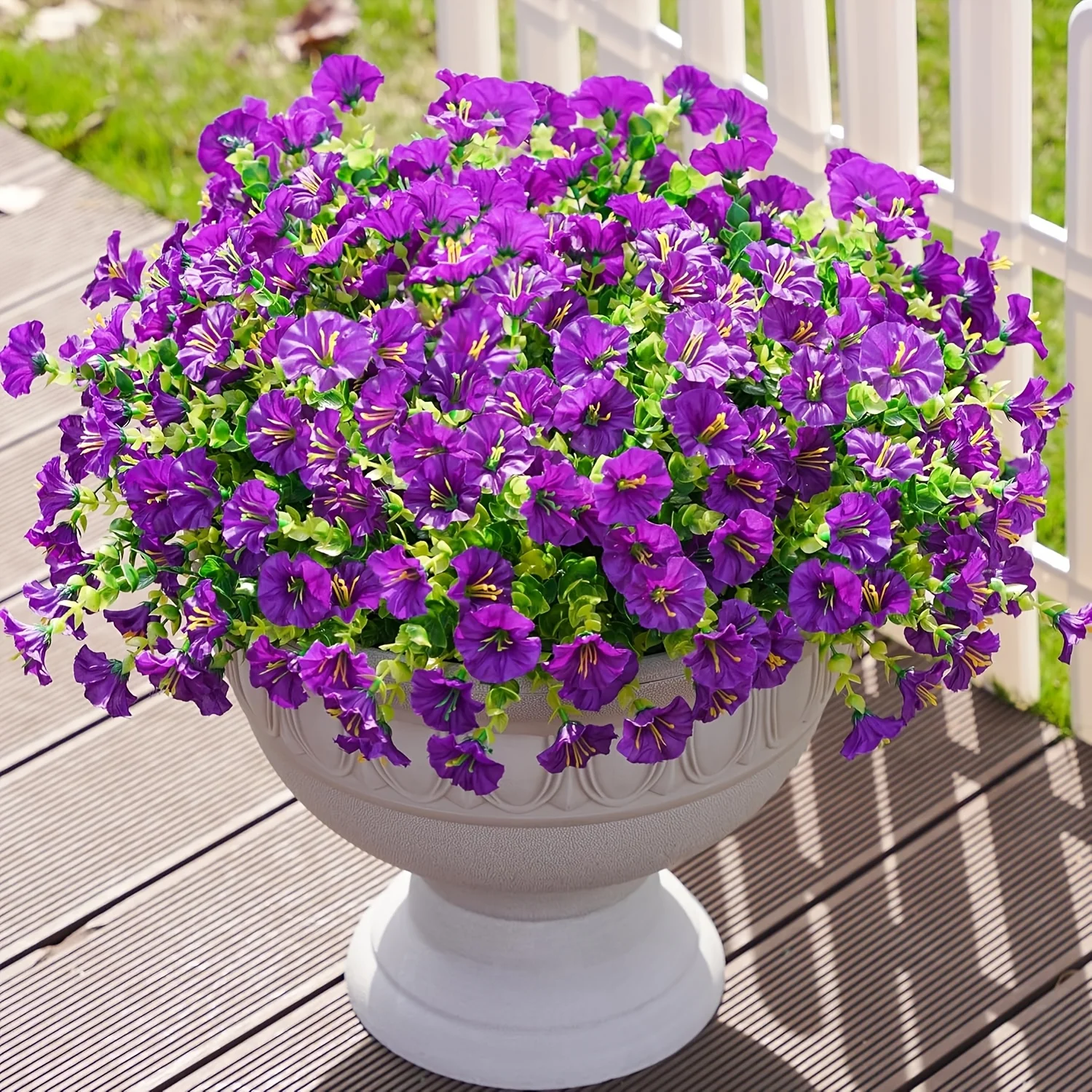 Set of 8 UV-Protected Artificial Flowers for Indoor & Outdoor Decor