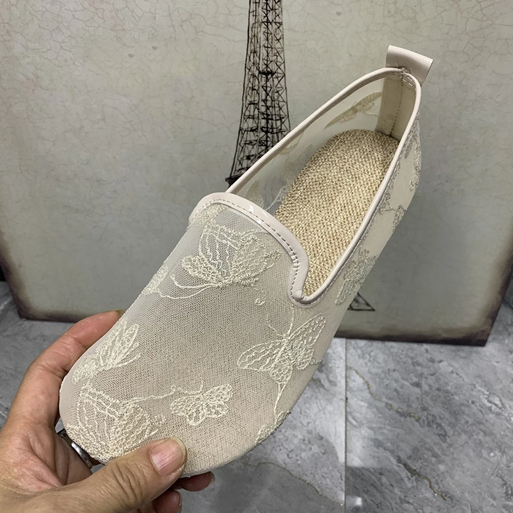 

Летняя женская обувь, дышащие женские лоферы, женская повседневная обувь на плоской подошве, модные дизайнерские сандалии