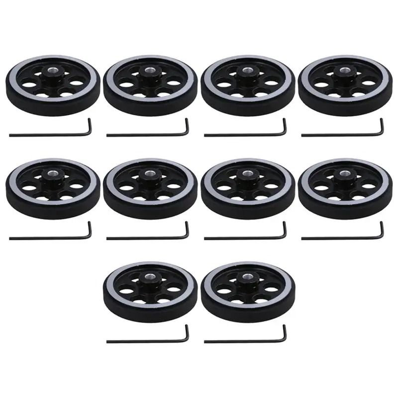 ABUL-10PCS 200X6mm 산업용 알루미늄 고무 측정 로터리 엔코더 미터 휠