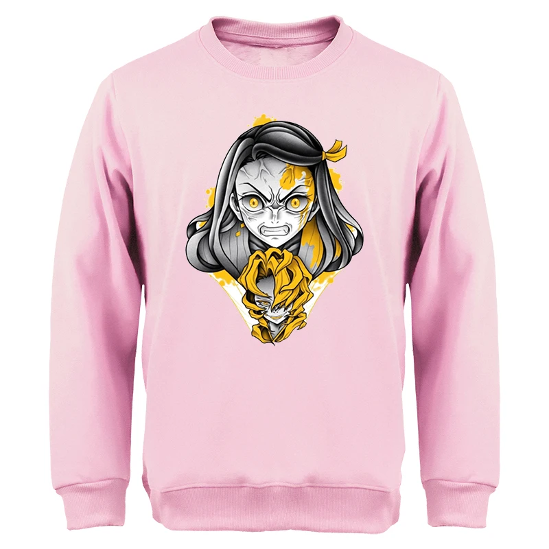 

Demon Slayer Anime Crewneck Hoodies Sweatshirts Mens Nezuko Manga Kimetsu Streetwear Long Sleeve Loose Harajuku Moletom Hoody