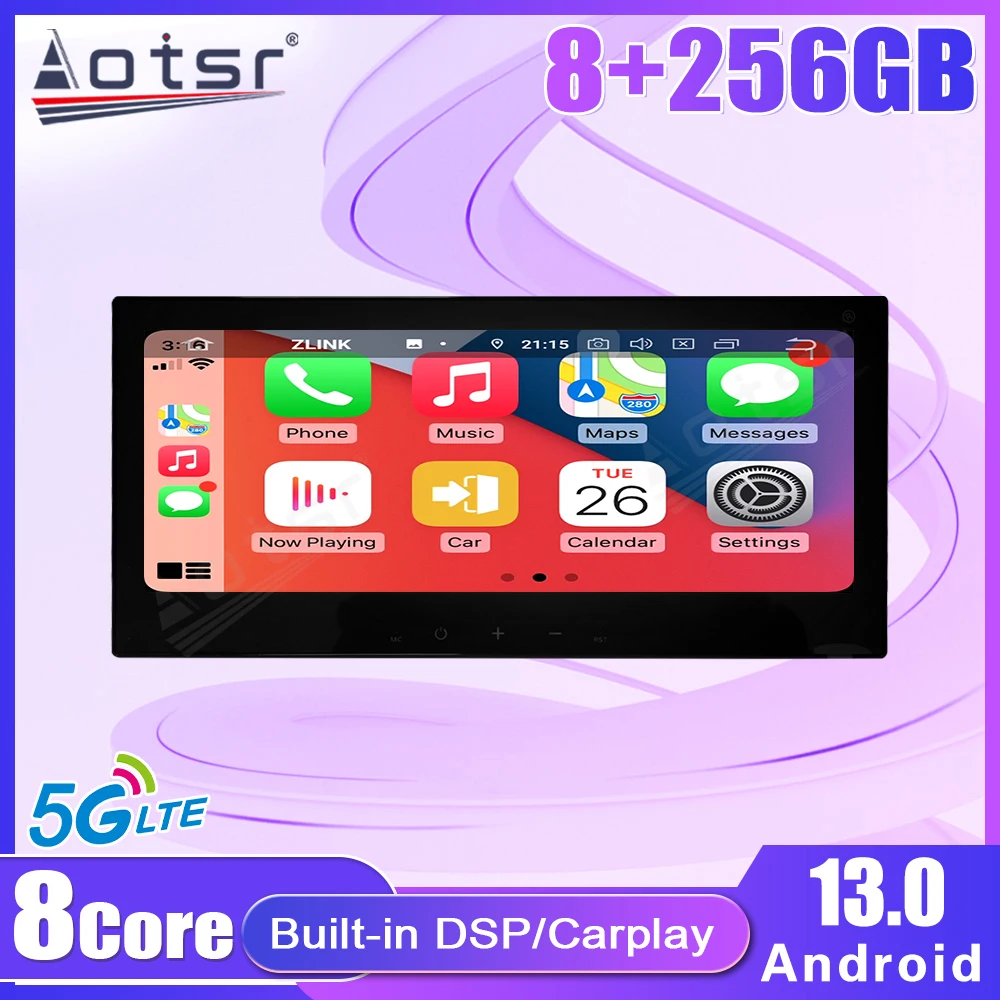 12.3'Dispositivo di Navigazione GPS Senza Fili Auto Grande Touch Screen Car Stereo Intrattenimento Radio Multimediale Per Toyota Camry 2024 - immagine 5