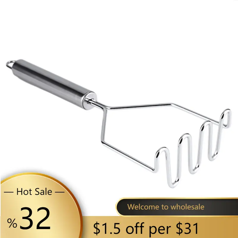 1pcs Stainless Steel Kitchen Gadget Potato Masher Press Cooking Tool