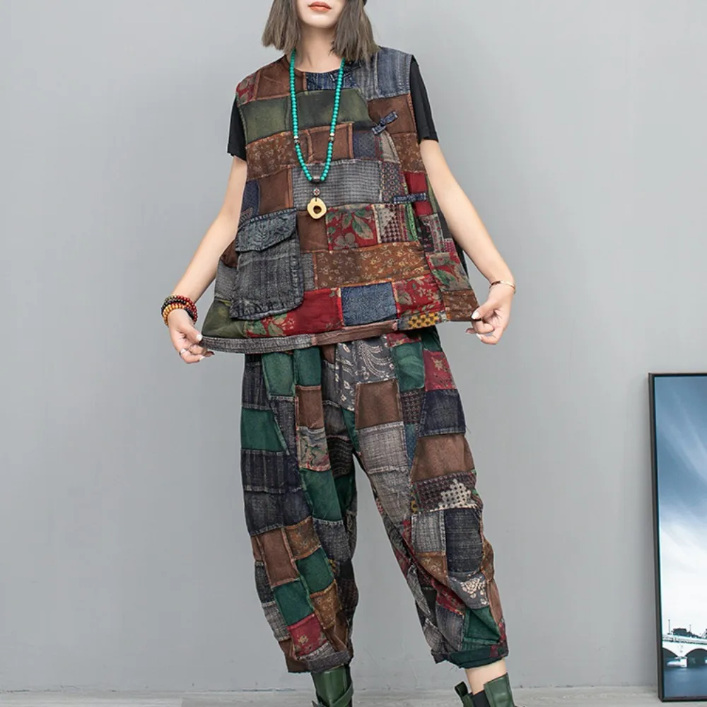 

2024 Spring Summer New Heavy Industry Colored Buckle Vest + Pants Two Piece Set Women Fashionable Matching Pant Set LX764