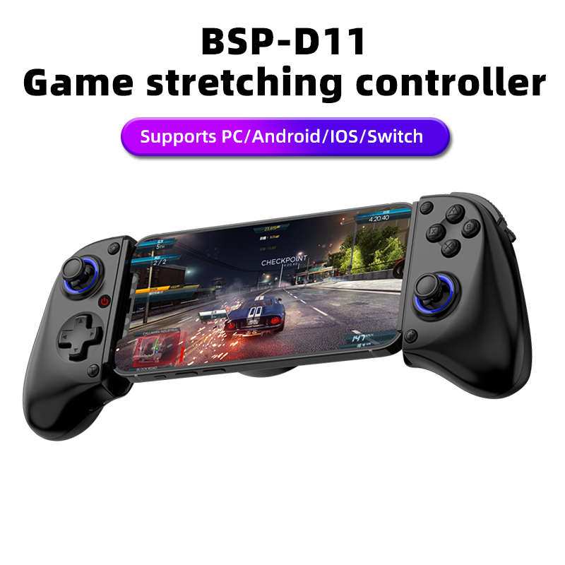 D11 Stretchable Game Controller Hall Trigger Supports Android Phone/Tablet/Switch/PC/iOS/XBOX Streaming Controller