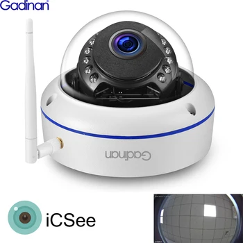 Gadinan iCSee APP 5MP FishEye Panorama Security 2MP 1080P HD 1.7mm Lens Wide Angle CCTV Network Dome Wifi Camera P2P Xmeye VMS 1
