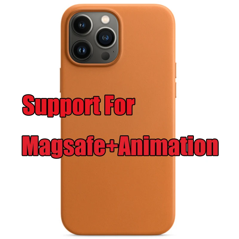 best case for iphone 13 pro  For Magsafe Magnetic Wireless Charging With Animation Leather Case Cover Shockproof Metal Button For iPhone 13 Pro Max 12 Mini iphone 13 pro cover