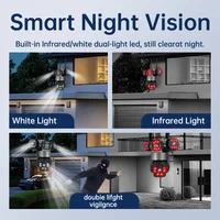 V380 15MP 4G SIM caméra solaire extérieure Triple objectif trois écrans Audio bidirectionnel suivi automatique caméra de sécurité CCTV Surveillance PTZ 5
