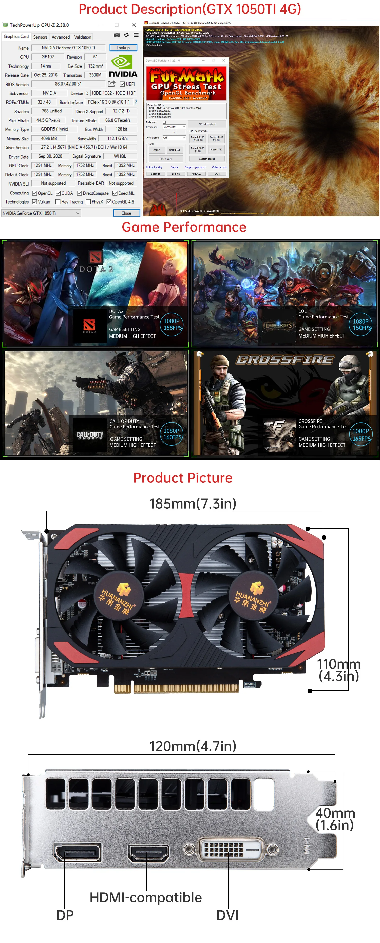 HUANANZHI GTX 1660S 650 760 960 970 1060 2G 4G 6G RTX 2060 Super 6G 8G Graphics Card RX 550 560 4G VGA HDMI-Compatibl Video Card latest graphics card for pc