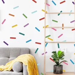 Colorful Strip Wall Stickers for a Vibrant Interior Atmosphere (MULTI)