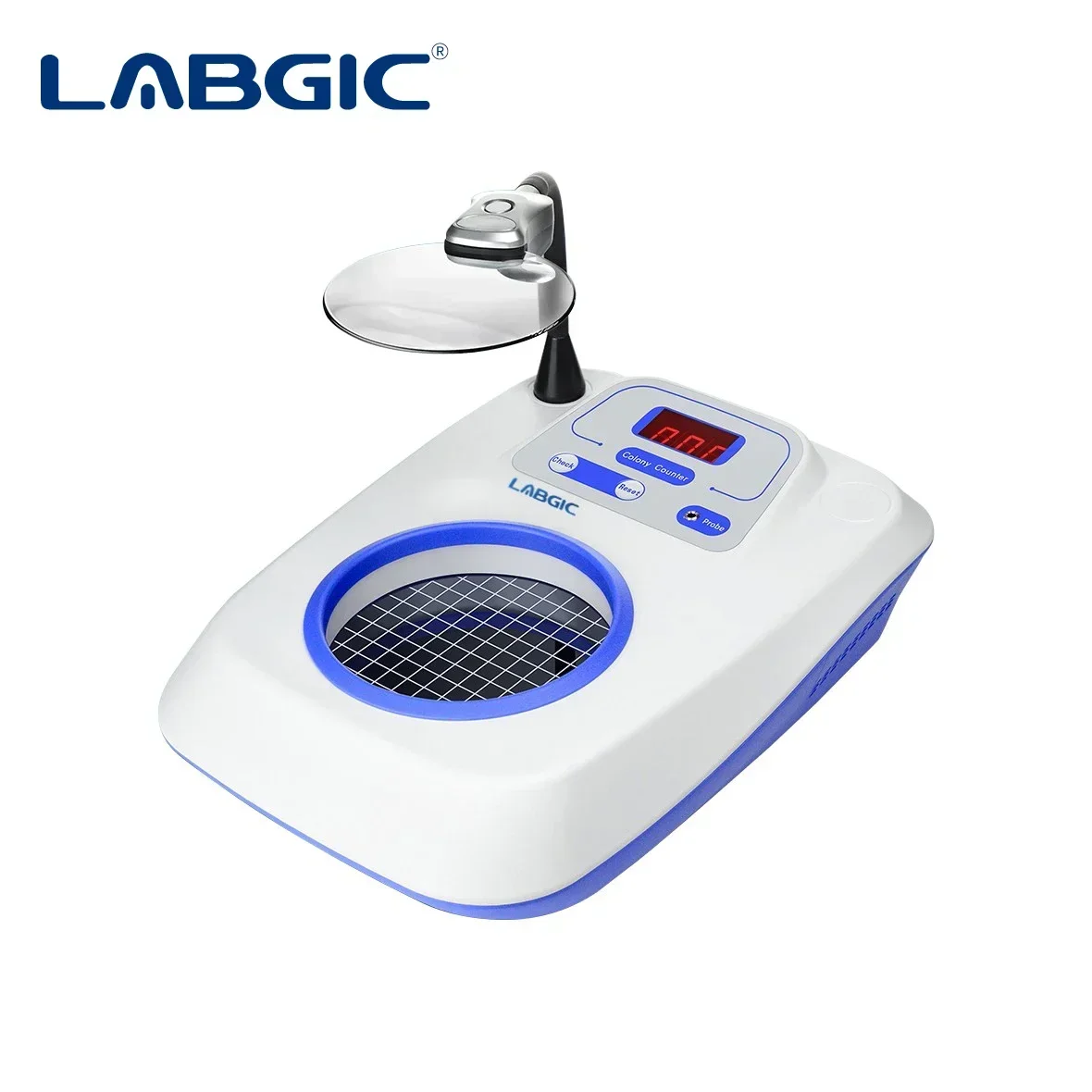 LABGIC Colony Counter Bacteria Inspection Instrument LED Light Side Lighting Colony Comparison Clearly Amplified 3~6 Multiple