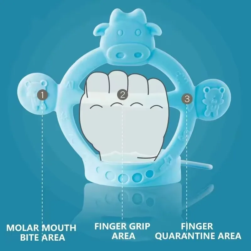 Elephant Silicone Teethers for Baby Newborn Teething Molar Toys For Toddlers Infants 3+ Months Food Grade BPA Free 4