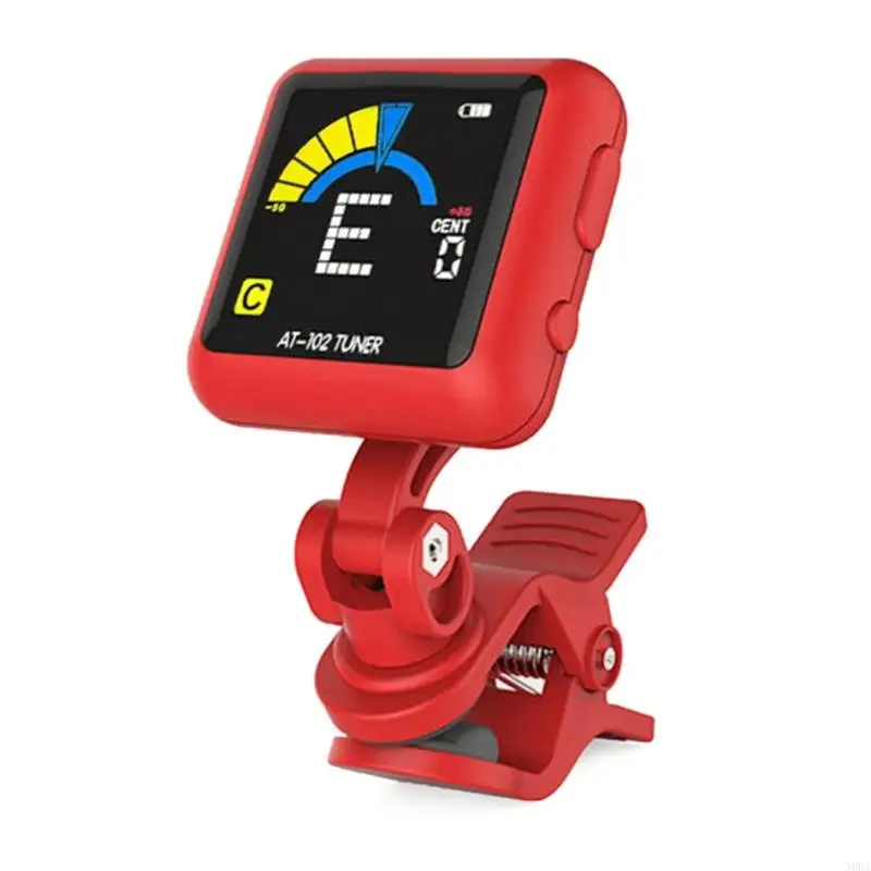 N0HA Guitar Tuner Professional Clip-On Tuner with Clear LCD Display Rechargeable Digital Electronic Guitar Accessories