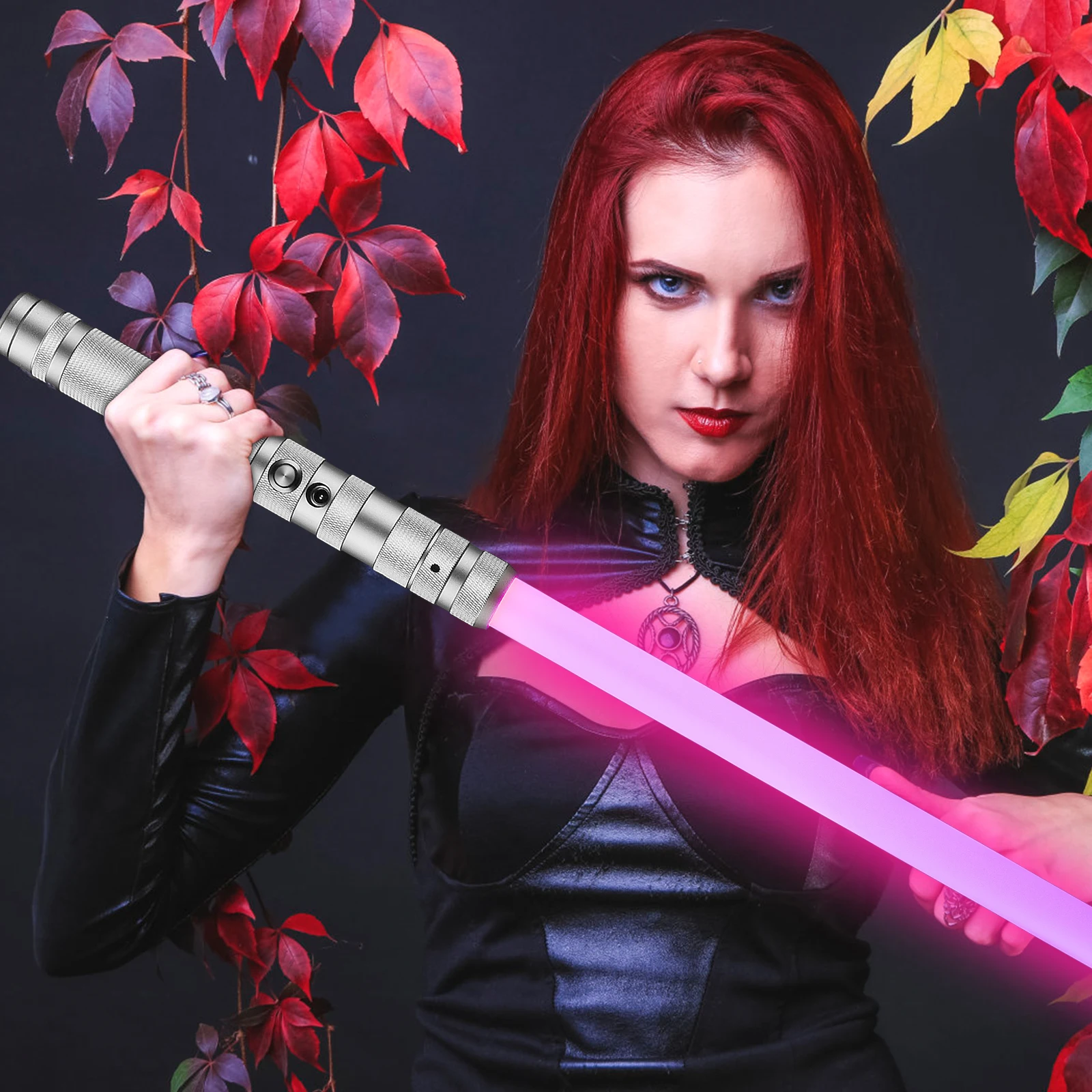 Rgb sabre de luz metal punho recarregável 7 cor variável com bater efeito de som fx duelo lightsaber metel lidar com led brinquedo