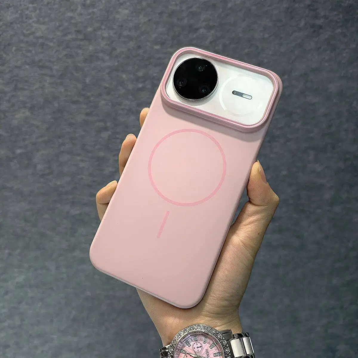 Magnetic Wireless Charging Shockproof Case - Solid Color Matte Finish Cover