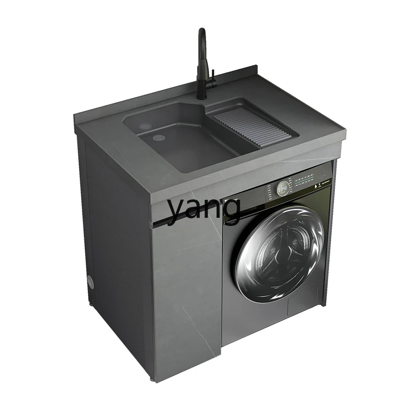 

Yjq Storage Cabinet Customized Stone Plate Wash Wardrobe Combination Balcony Alumimum Laundry Pool Inter-Platform Basin