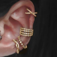 Fashion 1pc Ear Clips without Piercing Cz Ear Cuff Conch Earrings for Women Girls Cartilage Helix Conch Fake Piercing Jewelry 1
