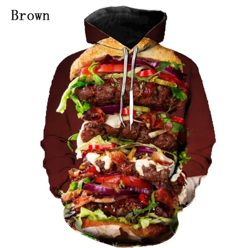 Fastfood Print Pattern Men Long Robe
