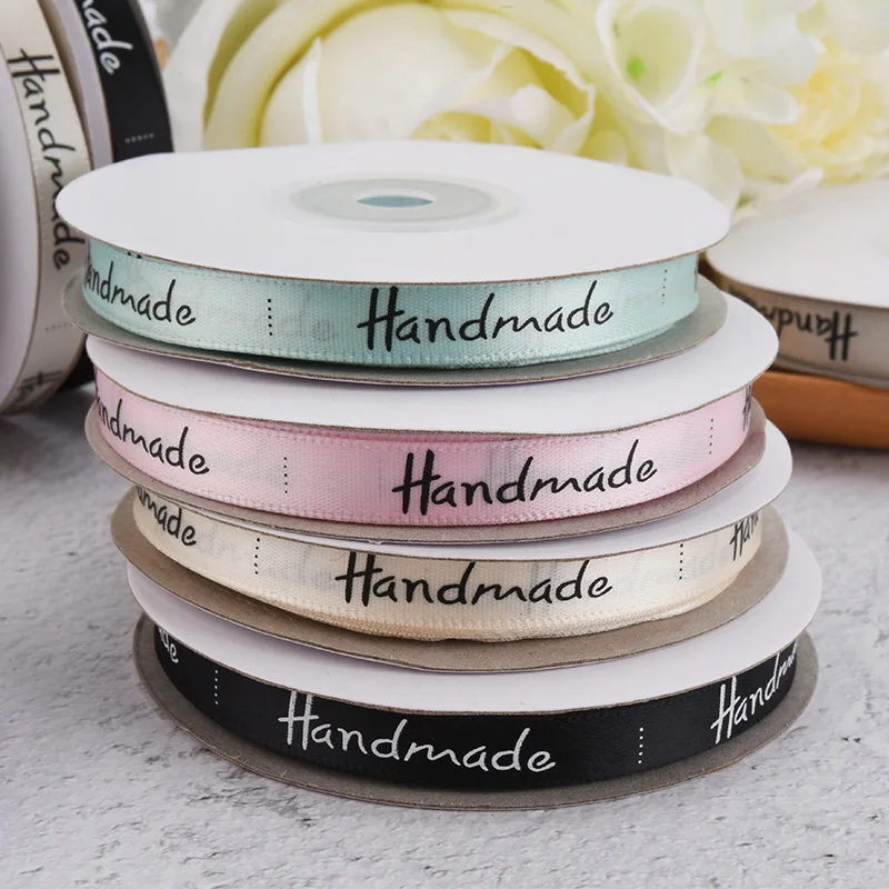 Polyester Ribbon 25 Yards 3/8'' (10mm) Handmade Design For Bow Craft Wedding Party DIY Decoration Gift Packaging Accessories