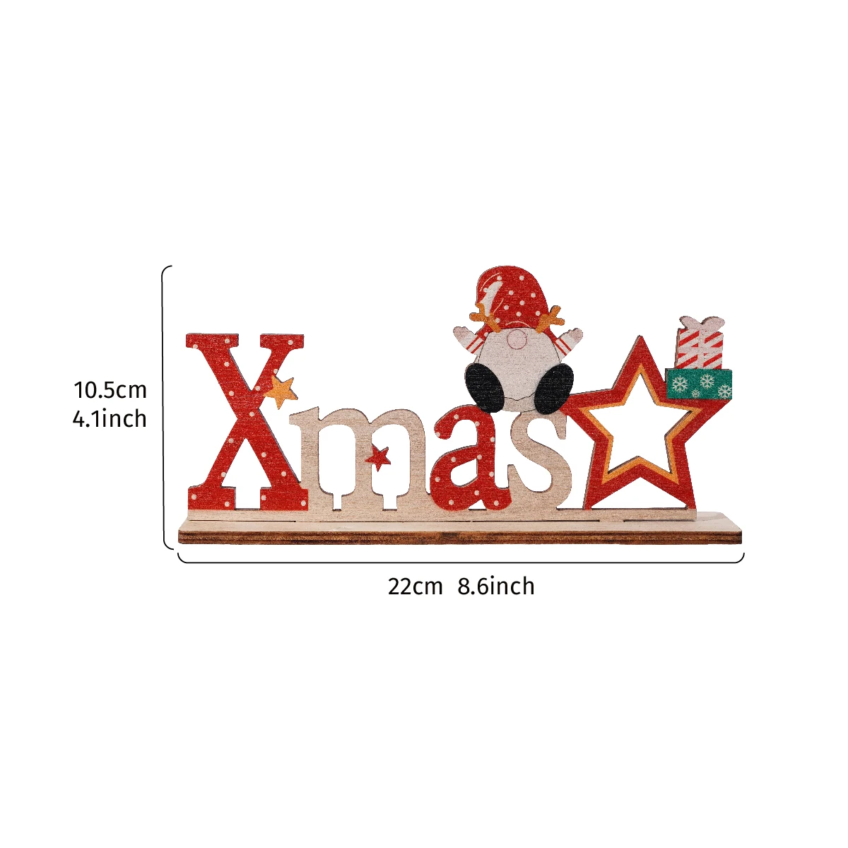 1PC, wooden Christmas letter decorative item, suitable for Christmas decorative items