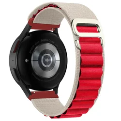 Alpine Nylon Bracelet Watch Strap - Premium Accessory - 22mm Vivoactive 4 (Stralight with Red)