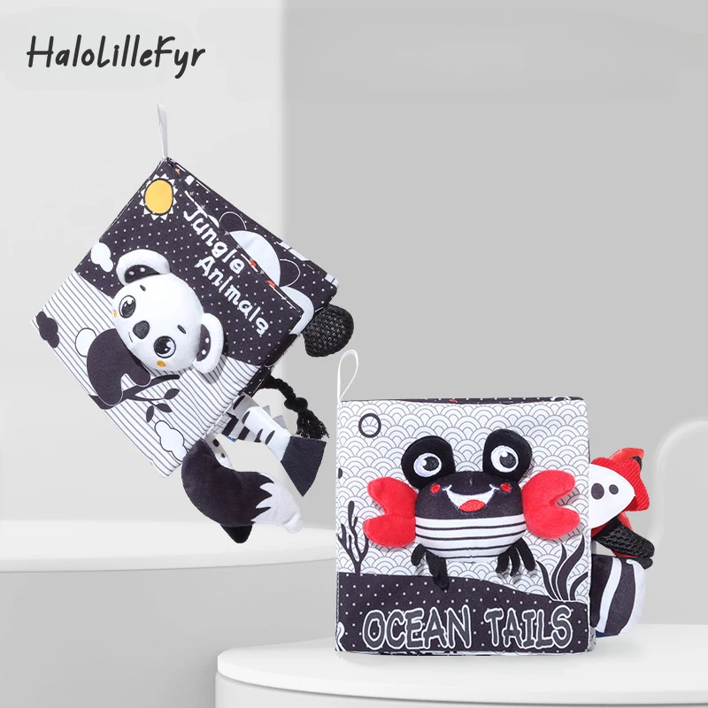 

Книжка из мягкой ткани с 3D рисунком животных и хвостов