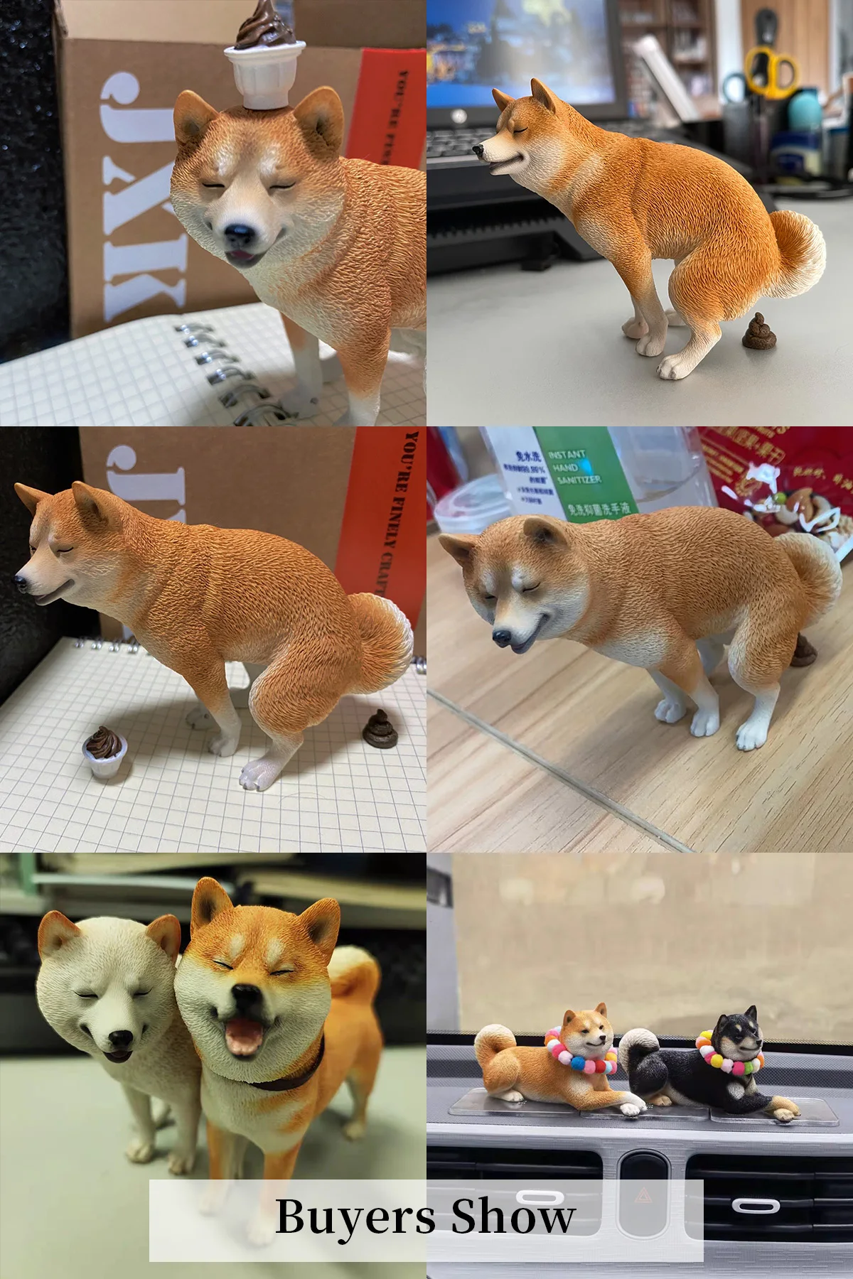 JXK 1/6 Sitting Smile Shiba Inu Model Figure Pet Animal Toy Adult