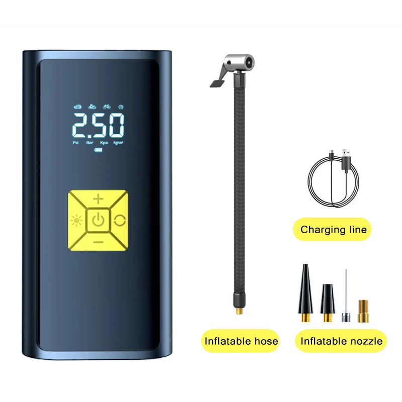 Bomba de Aire Inteligente de 6000mAh y 150PSI - Inflador de Neumáticos Digital, Compresor de Aire Portátil para Automóvil, Motocicleta, Bicicleta e Inflables