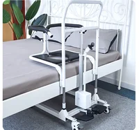 Wholesale Medical Portable Electric Wheelchair Toilet Move Wheel Nursing Patient Transfer Lift Commode Chair For Elderly 1