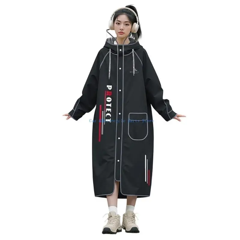 Y9UC 단일 레이어 방수 오토바이 비옷 비옷 빠른 건조 통기성 겨드랑이 통풍구 헬멧 쉴드 성인용 포함