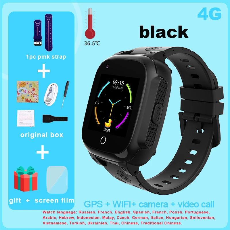 4G Smart Watch LT25 Waterproof children Smartwatch SOS GPS Tracker Phone Watch Video Call kids watch Temperature Y95H PK LT21 