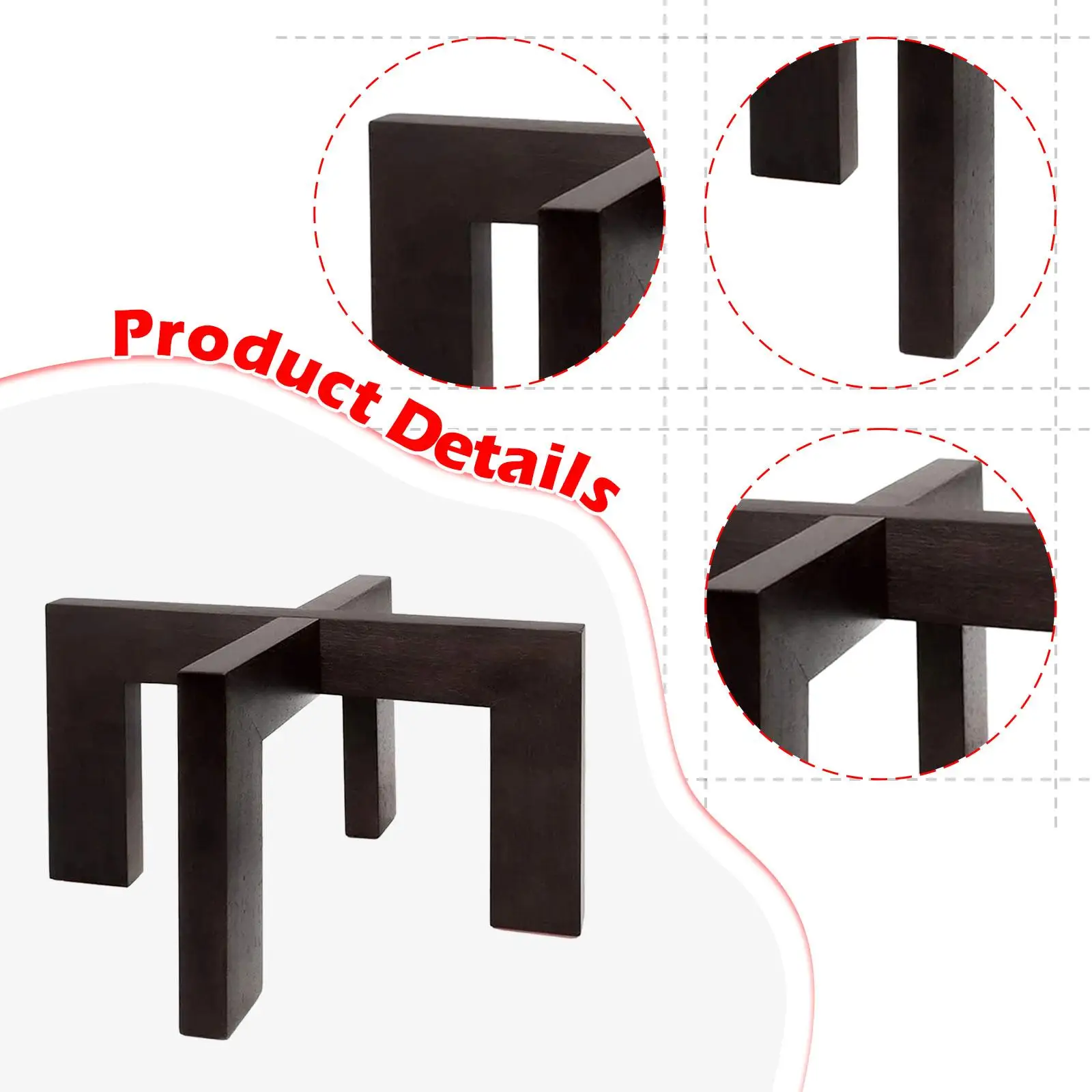 Wooden Plant Stand Decorative Modern Flower Pot Rack Plant Shelf for Cafe Drawing Room Housewarming Gift Farmhouse Backyard
