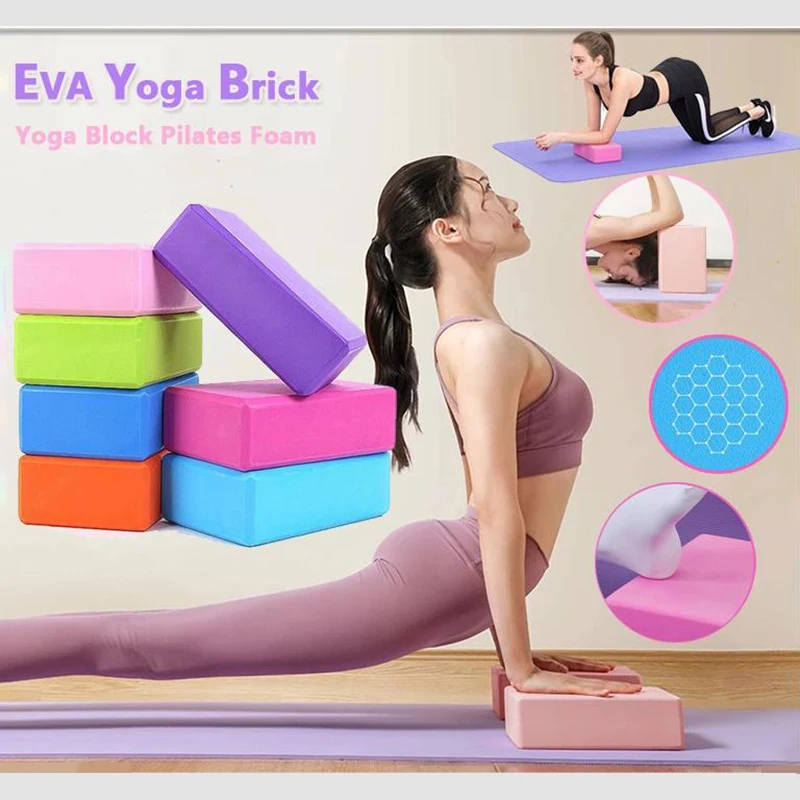 Yoga Building Block Gym High Foam Cube Pilates Brick Training Exercise Fitness SetTool Bolster Pillow Cushion Stretching Shaping