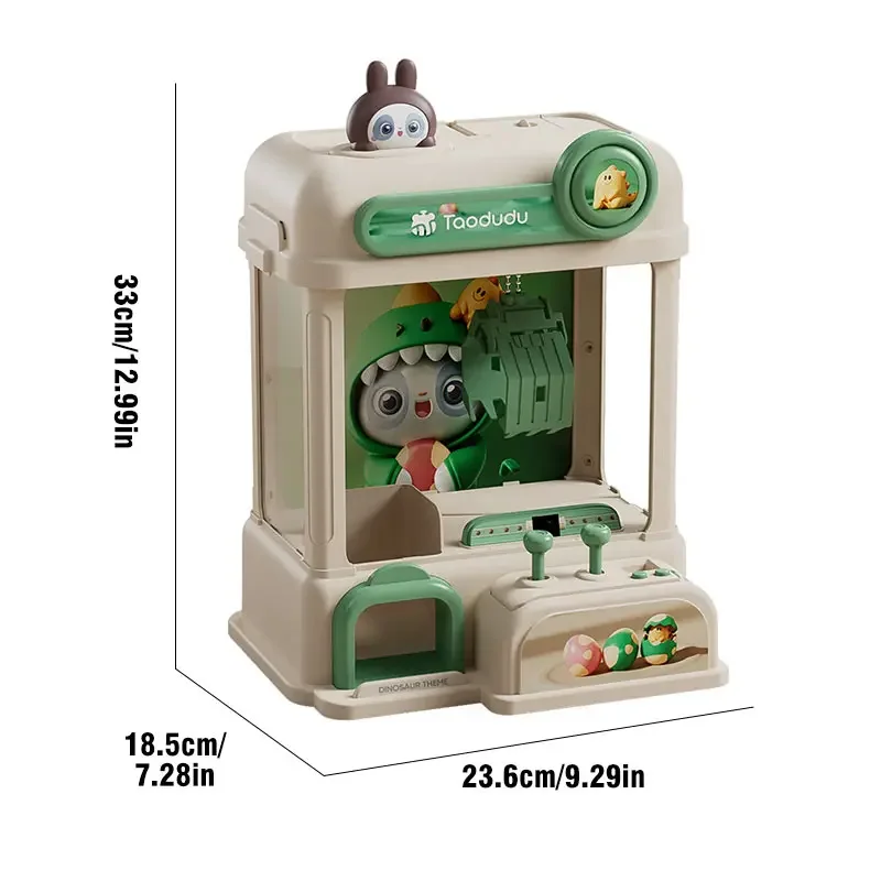 Mini Automatic Doll Machine Toy for Kids Mini Cartoon Astronaut Play Game Claw Crane Machines with Light Music Children Toy Gift