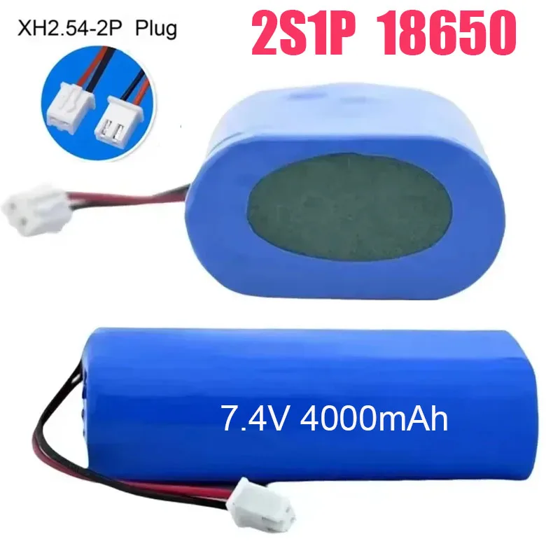 Batterie Li-ion 7.4V 18650 2S 3000-4000mAh avec prise XH2.54 pour RC