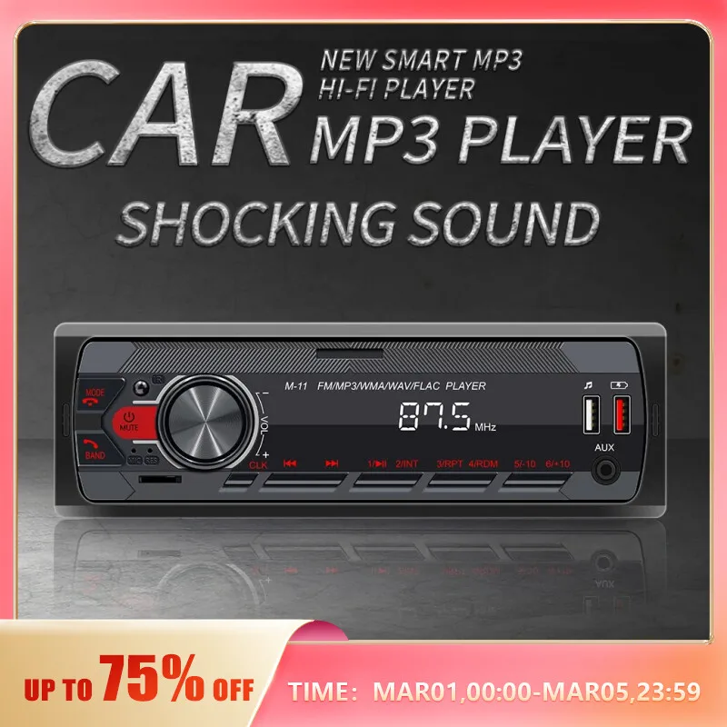New Car Stereobluetooth Car Stereo With Usb/sd, Fm Radio, Aux Input