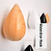 Creative Color Wooden Dropwater Hook Wall Door Mounted Decorative Hanger Hook Hanging Coats Hat Bags Home Decor Dropshipping 2