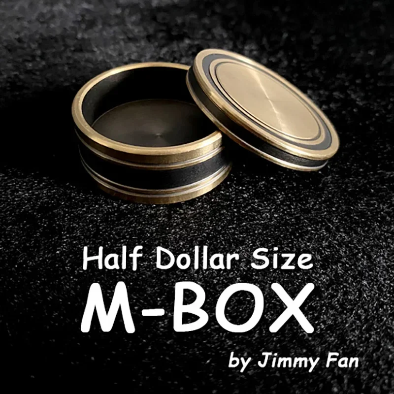 M-BOX (하프 달러) 마술 트릭 코인 나타나기 Vanish Magia 마술사 클로즈업 환상 특수 효과 소품 Mentalism 업그레이드 된 Okito Box