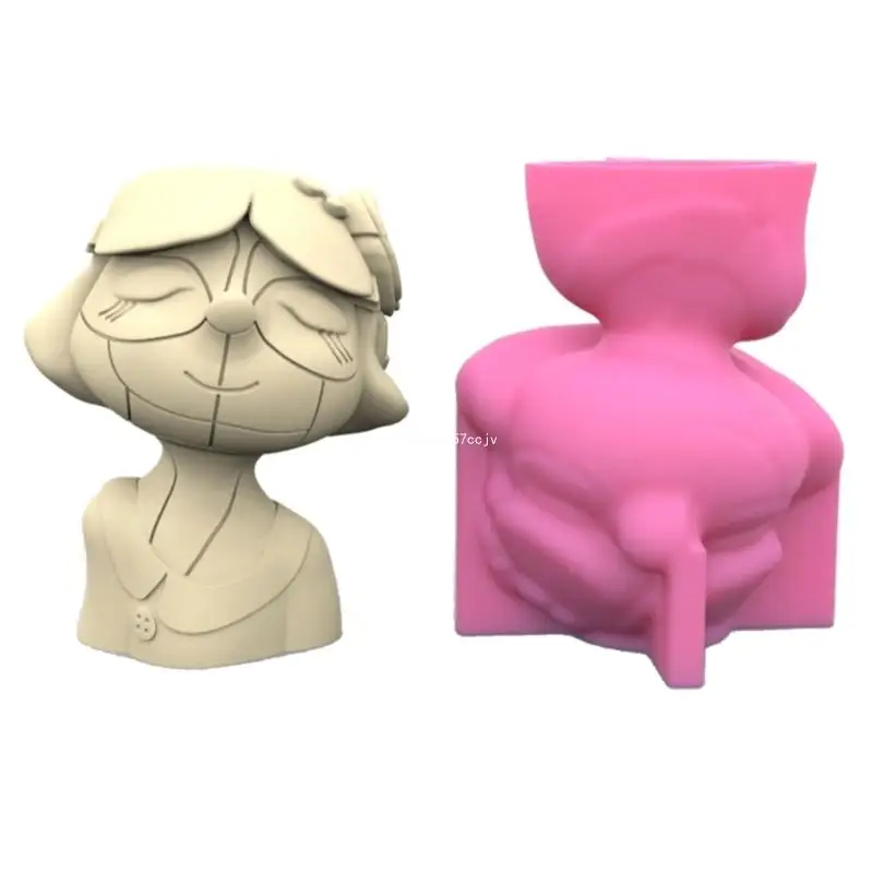 

Girl Shape Silicone Vase Moulds Silicone Cements Mould Silicone Material for DIY Dropship