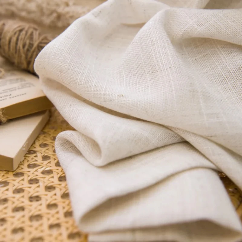 1/2pcs Linen Gauze Curtains,Japanese Hemp Material,Log Wind,Balcony Bay window,Living Room,Bedroom Gauze Curtains（Customizable ） 3